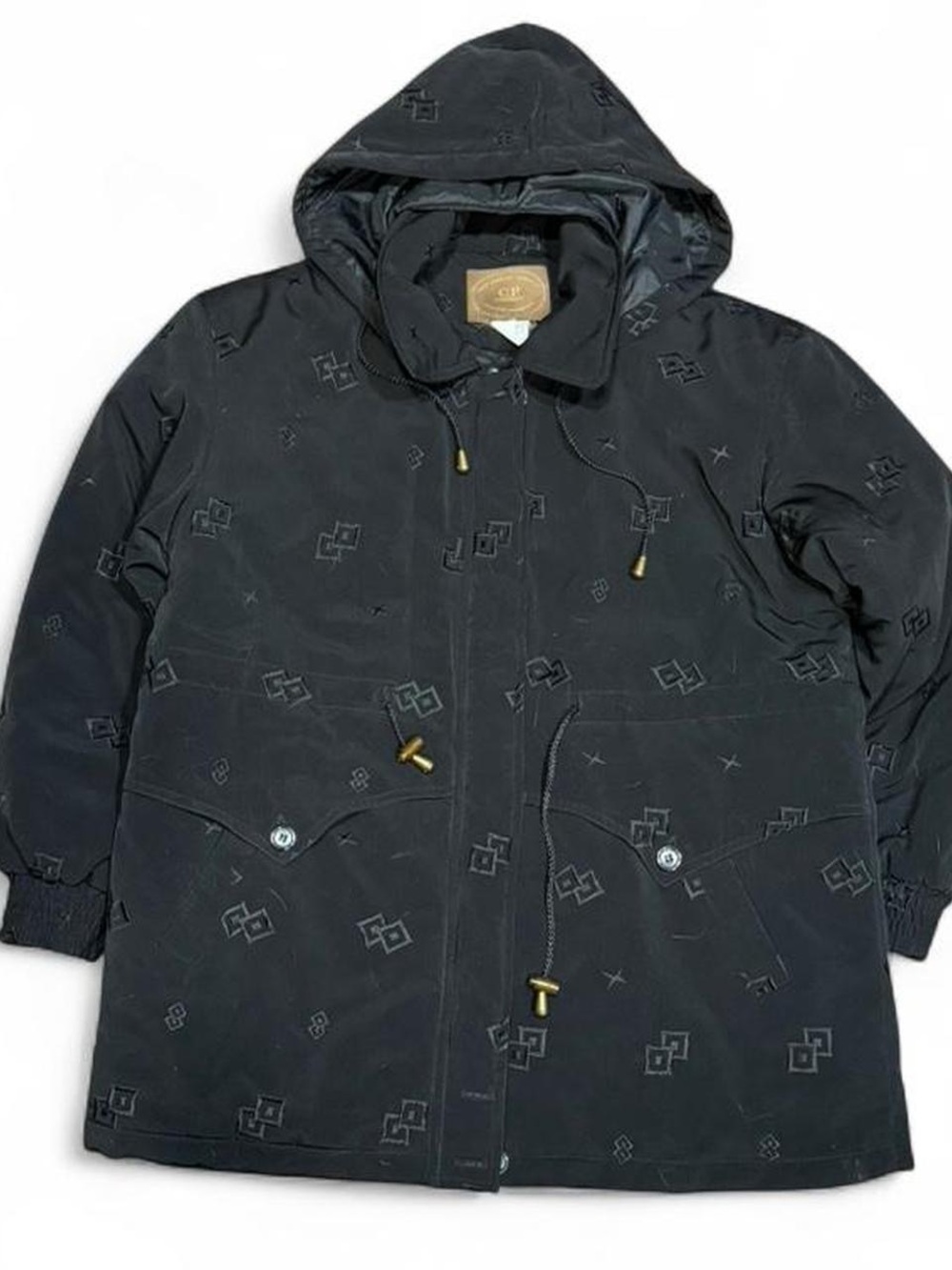Vintage 80s CP Company Massimo Osti Era Black Hooded Parka Jacket